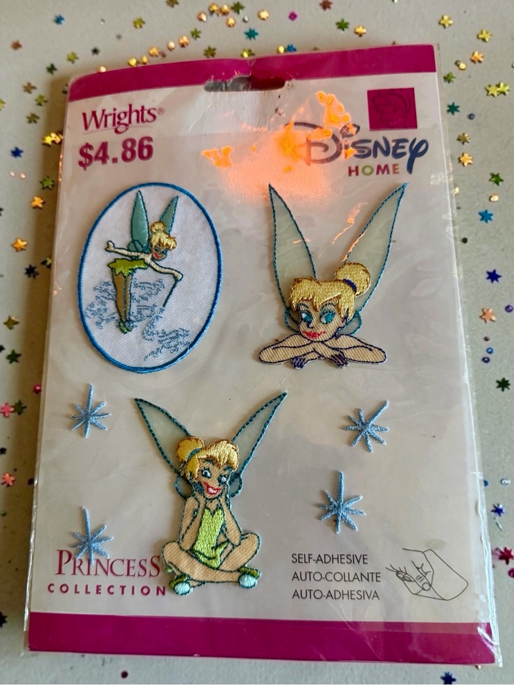 Vintage DISNEY NEW SET TINKER BELL and STARS PATCHES TINKERBELL NWT